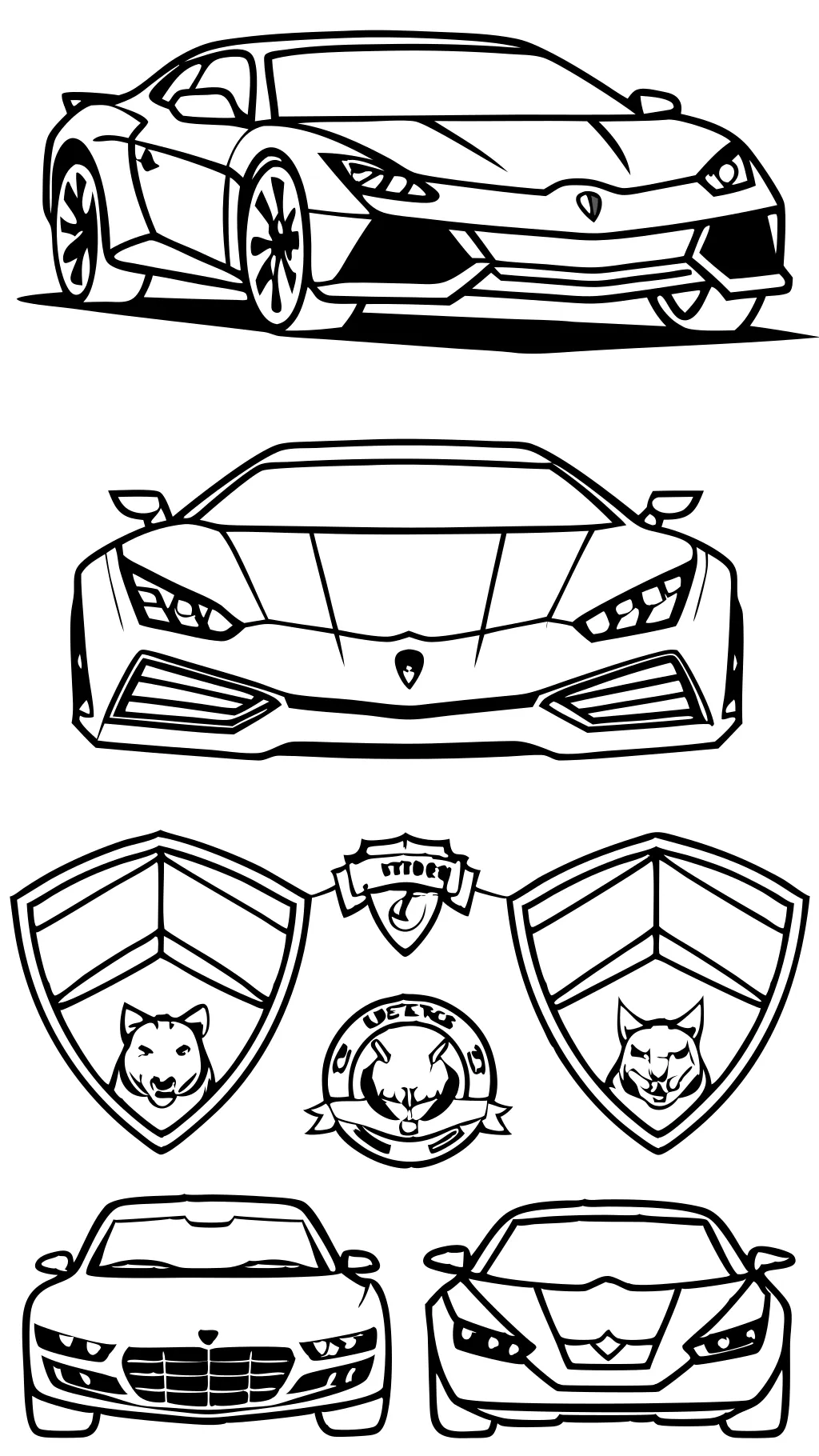 coloriage de voiture Lamborghini